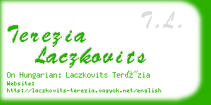 terezia laczkovits business card